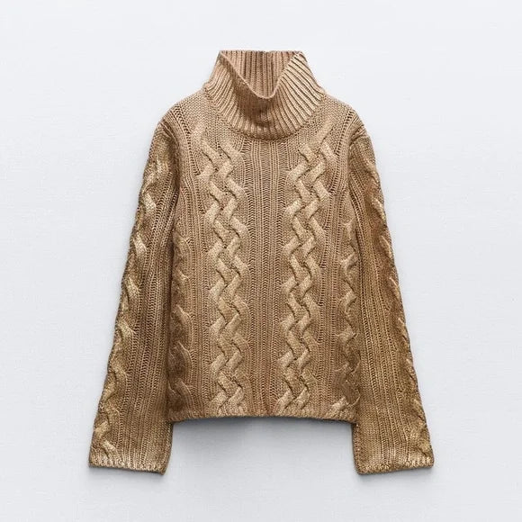 Metallic Gold Foil Jumper