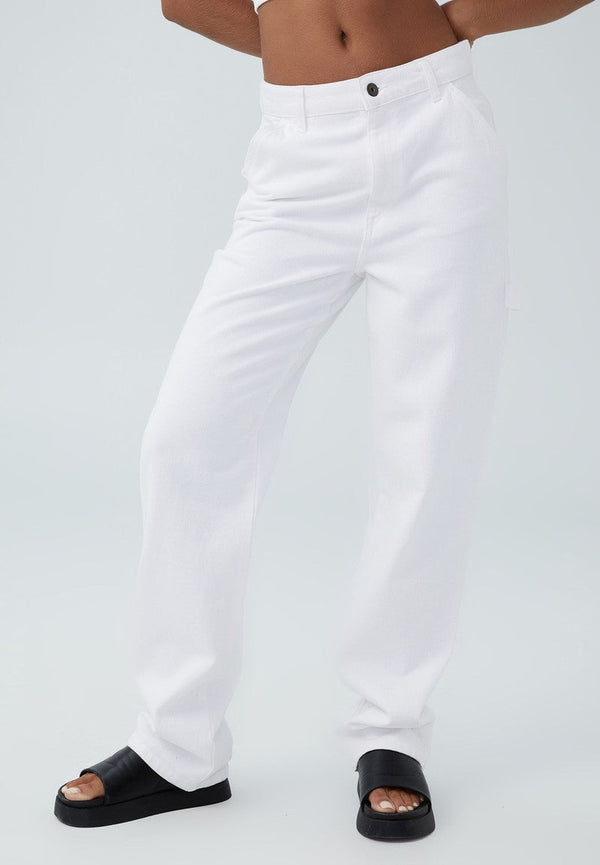 Carpenter Jean in White
