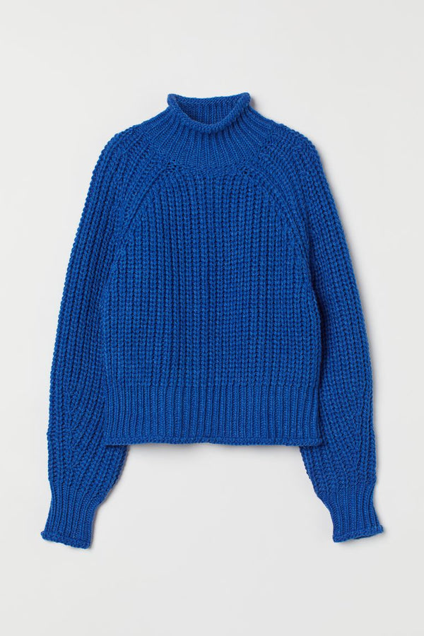 Royal Blue Chunky Knit